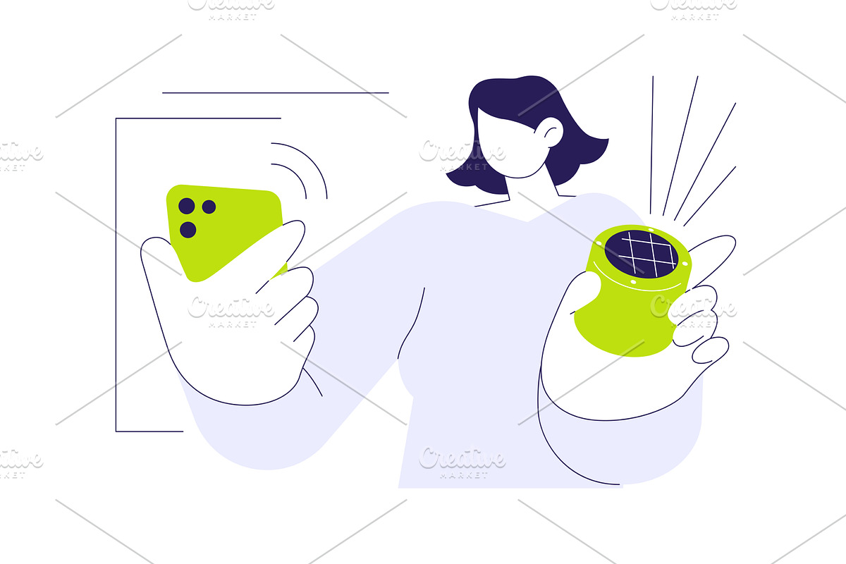 Portable speaker abstract concept, a Technology Illustration by Visual Generation