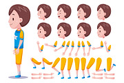 Left View Cute Boys Characters Pack, an Object Graphic by MEDZ (Thumbnail 3 of 5)