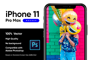 iPhone 11 Pro Max Photoshop Mockup, a Product Mockup by Design Bits (Thumbnail 1 of 5)