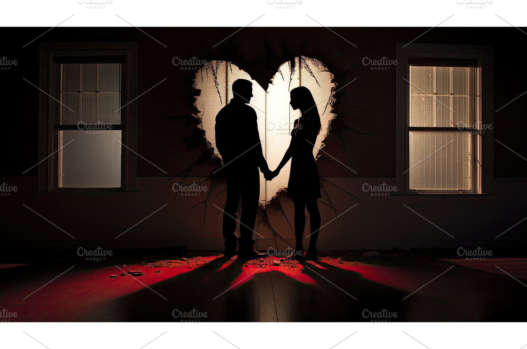 healing divorce broken heart ai, a Health & Medical Photo by pikepicture