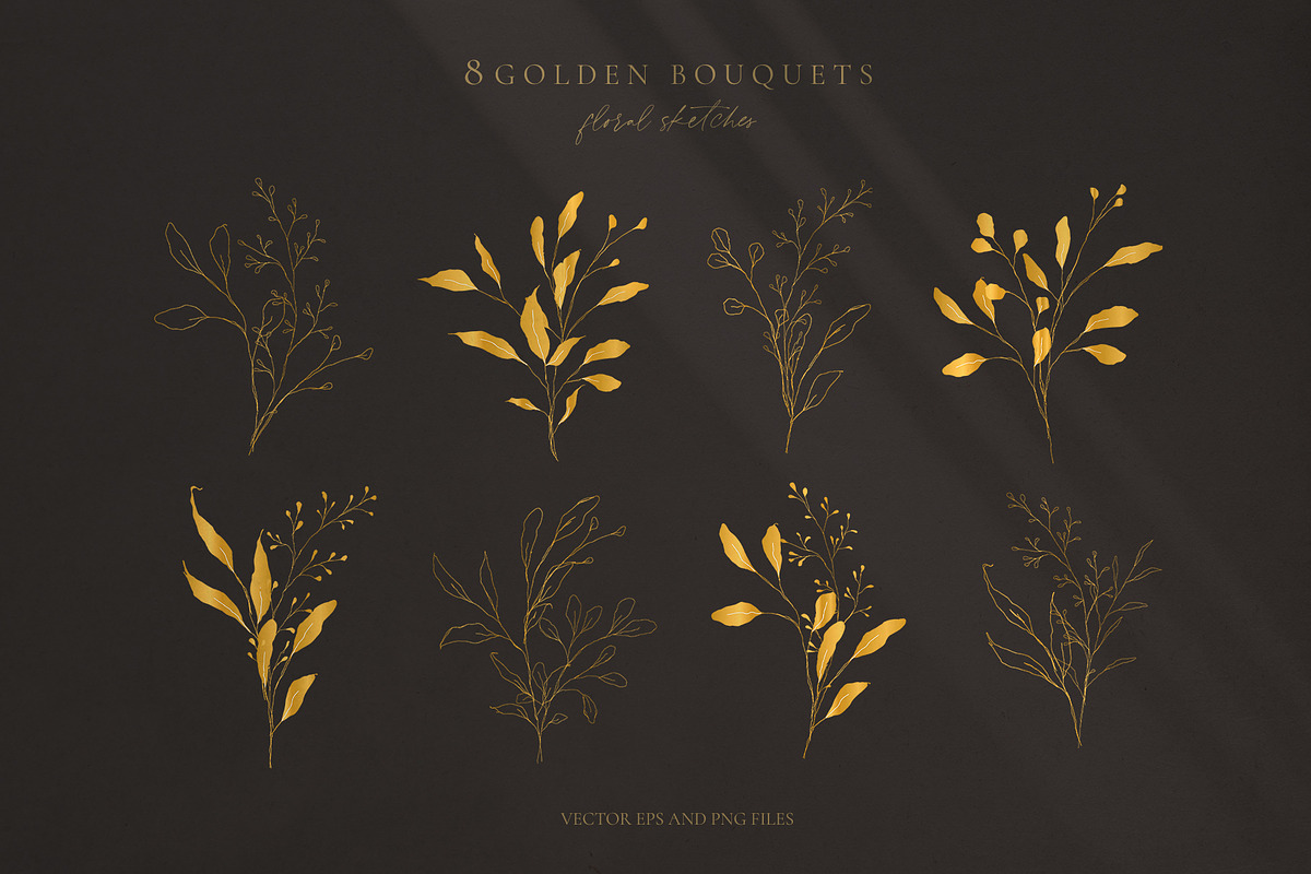 Botanical leaves - sketched florals, a Decorative Illustration by Madiwaso (Photo 9 of 14)