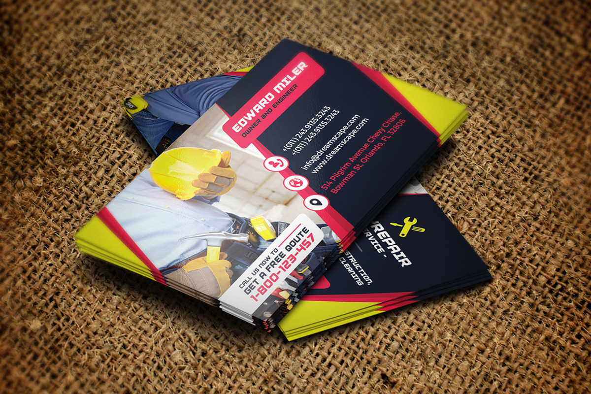 100 Modern Business Card Bundle, a Business Card Template by GraphicsEgg (Photo 69 of 102)
