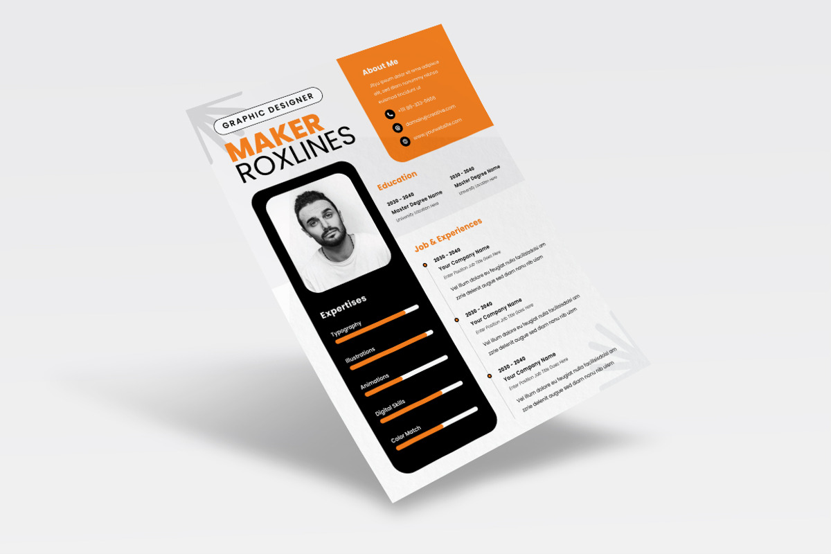 Professional CV Resume, a Resume Template by dokudokunomi (Photo 3 of 4)