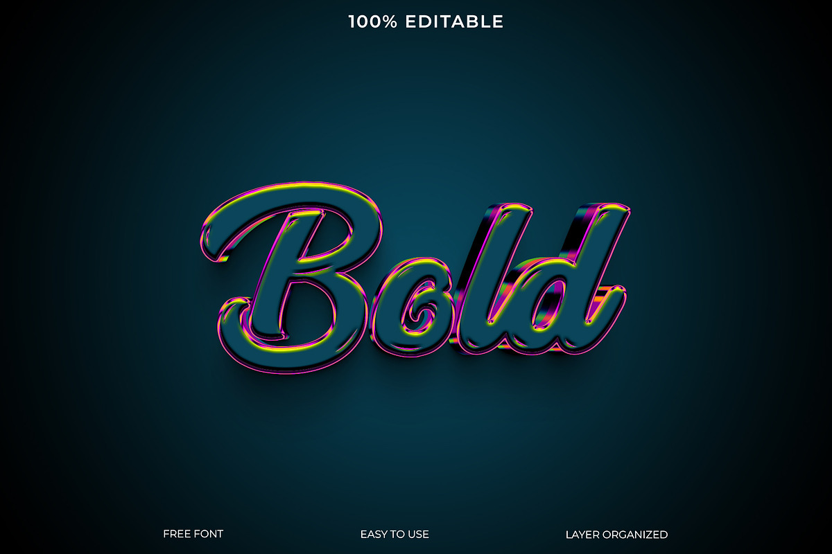 Bold 3d editable Font Style Effect, a Layer Style Add-On by Imamul001