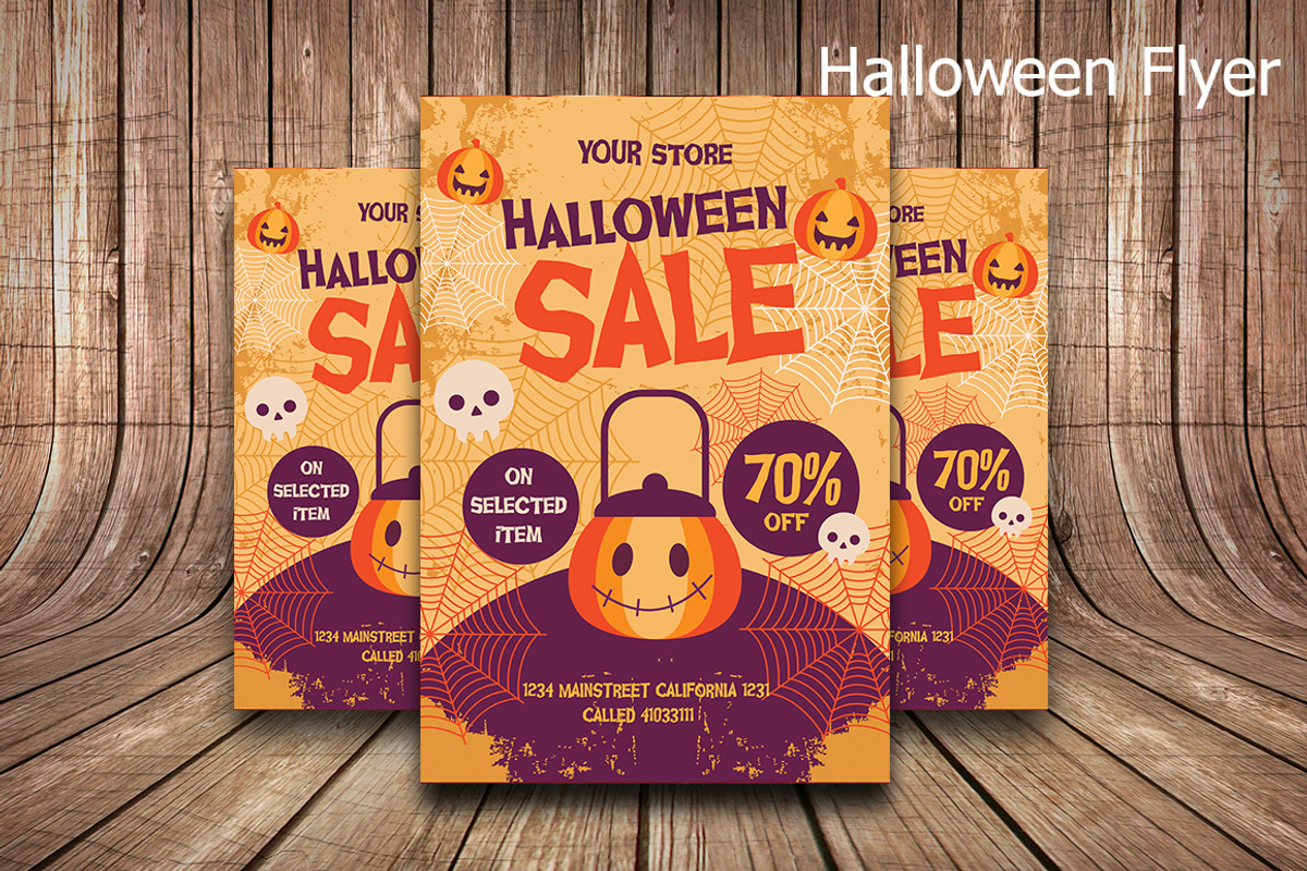 Halloween Sale Flyer, a Flyer Template by The G! Design