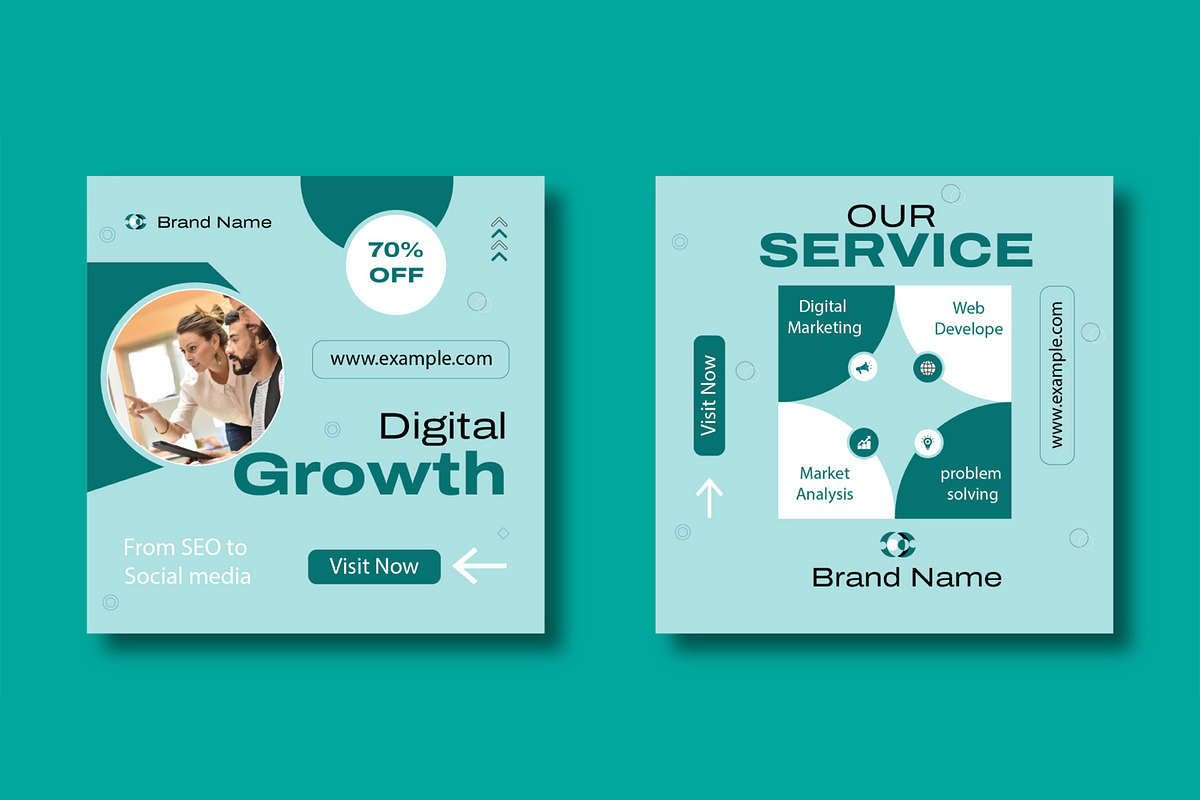 Digital Marketing Social Media Post, a Social Media Template by MightyDesign (Photo 4 of 8)