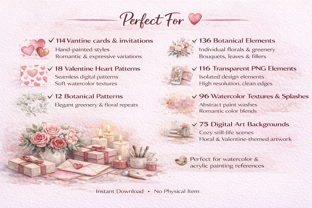Valentine Scene Builder Kit, a Seasonal Illustration by Daffodil Dream Studio (Photo 3 of 11)