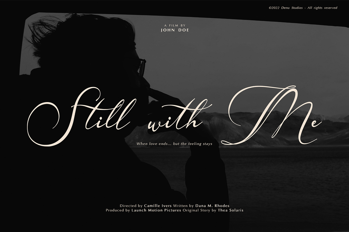 Hamedory Dumbless Modern Calligraphy, a Script Font by Denustudios (Photo 2 of 12)