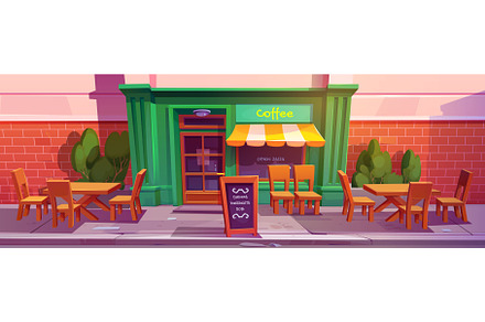 Coffee shop, cafe or restaurant, an Illustration by art PVP - market