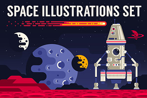 Space Flat Illustration