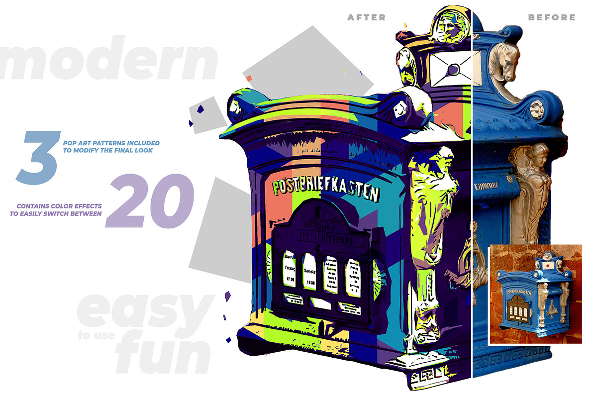 Pop Art PS Action, an Action Add-On by IndWorks Design (Photo 4 of 10)