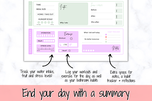 Daily Food Diary Journal - Printable