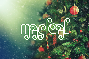 Santa's Beard Curly Christmas Font