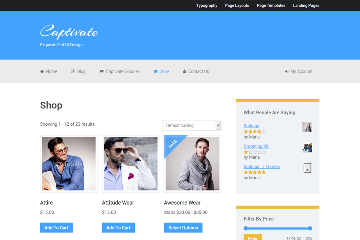 Captivate WordPress Flat UI Theme, a WordPress Template by Creatika (Photo 4 of 6)