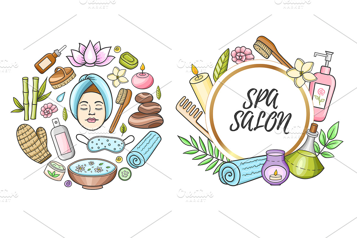 SPA and Massage Design Kit, a Healthcare Illustration by Artspace (Photo 3 of 5)