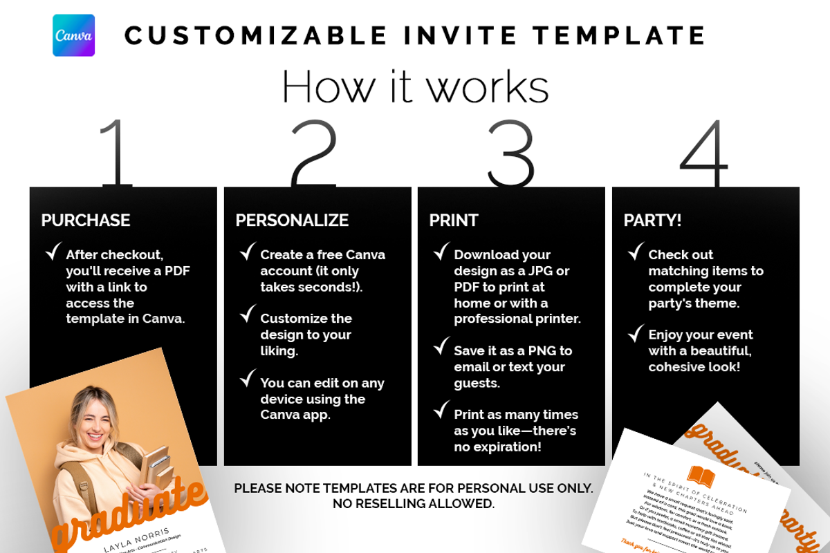 Graduation Announcement Invite, an Invitation Template by Bdemm Studio (Photo 5 of 9)