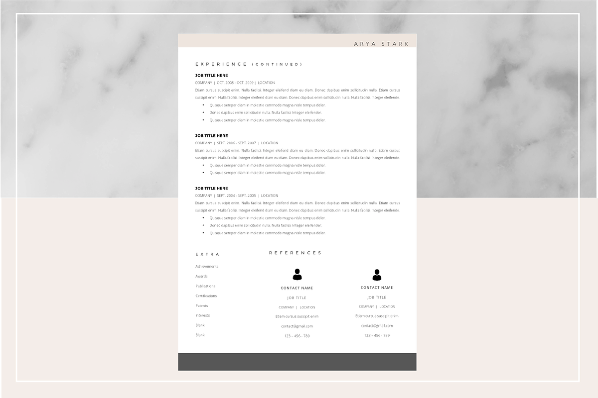 Ayra Stark Resume Template, a Resume Template by PAPPERMINT RESUME STUDIO (Photo 2 of 4)