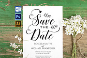 Save the Date Template SHR206, an Invitation Template by Shafura_Wedding (Thumbnail 1 of 5)