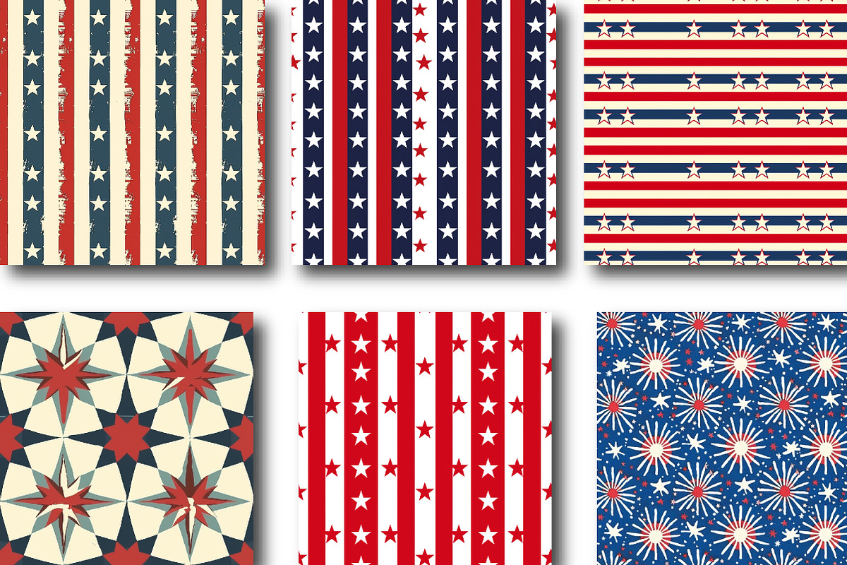 Fourth of July Seamless Pattern, a Pattern Graphic by DreamCafeArt (Photo 3 of 7)