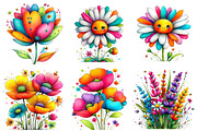 Whimsical Spring Wildflower Clipart, an Illustration by Designworld (Thumbnail 2 of 8)
