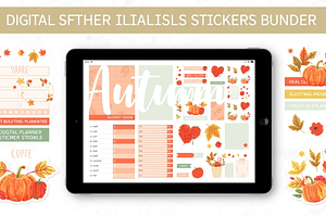 Autumn Digital Planner Stickers Bund