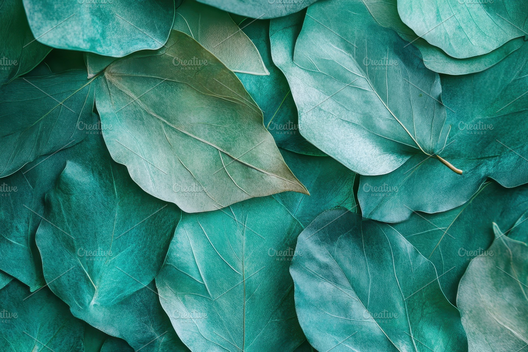 Exquisite arrangement of green leave, a Photo by Tanuart