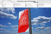 Rectangle Lamp Post Banner Mock-Up, an Advertising Mockup by MassDream (Thumbnail 1 of 9)