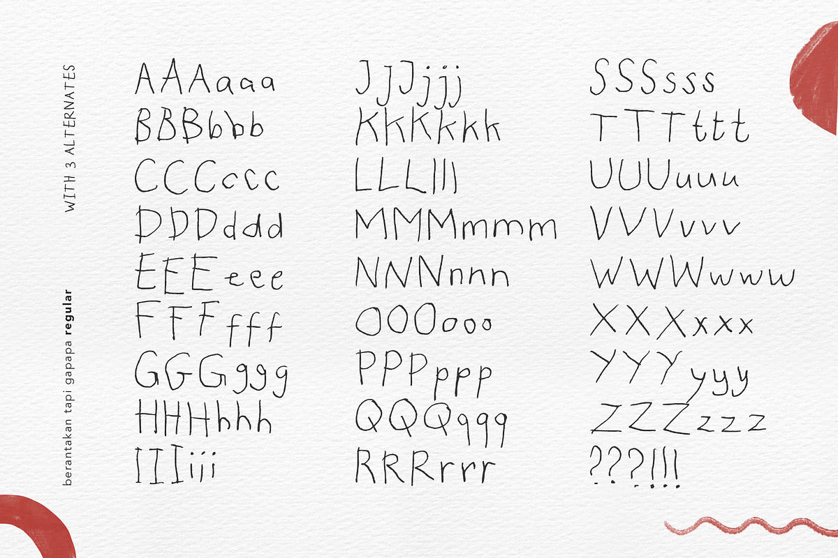 Berantakan Tapi Gapapa Doodle Font, a Handwritten Font by Perplexitics (Photo 3 of 11)