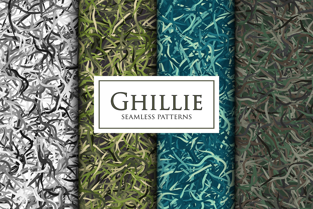 Ghillie suit seamless camouflage, a Pattern Graphic by ArchonDigitalShop (Photo 6 of 10)