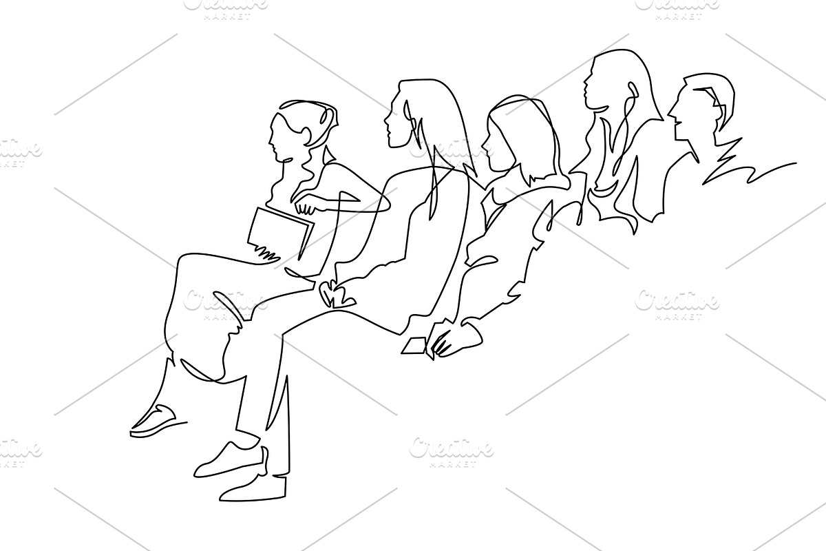 audience in the conference hall, an Education Illustration by Samui-Art
