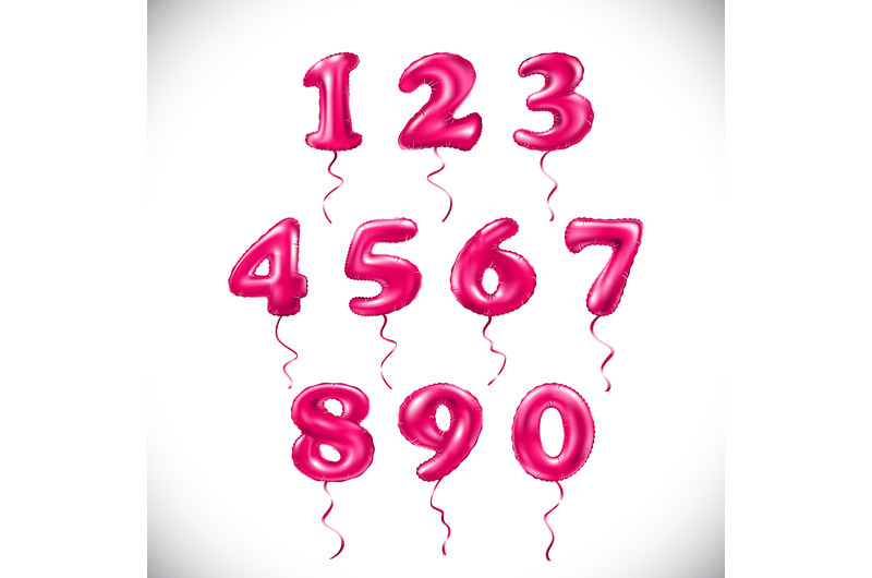 vector pink number balloon, a Background Graphic by Rommeo79