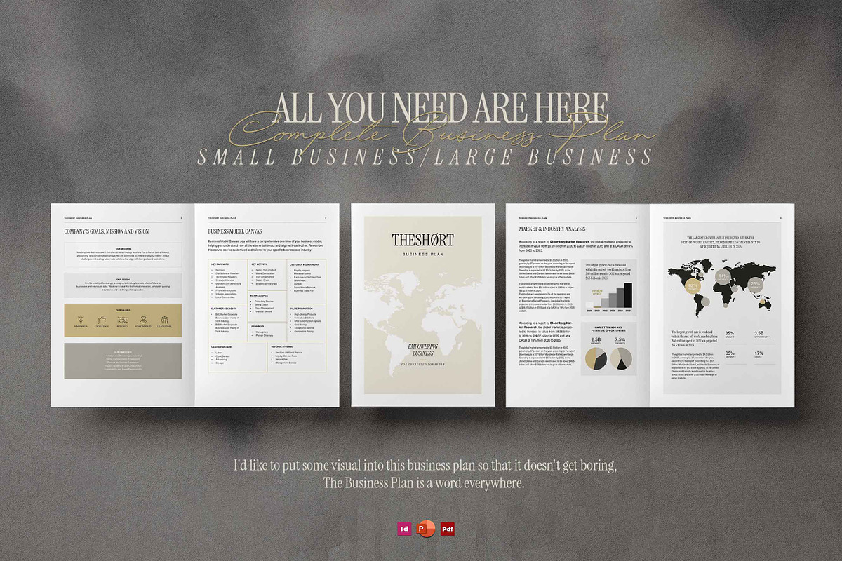 Business Plan Template, a Brochure Template by Proonty (Photo 1 of 4)