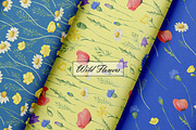 Wildflower Seamless Patterns, an Illustration by OlDm_Shop (Thumbnail 5 of 10)
