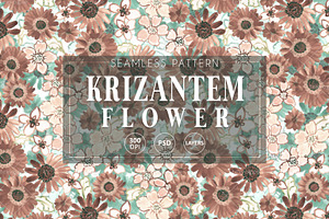 Krizantem Flower - Seamless Patterns