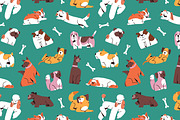 Happy, funny dogs, puppies set, an Animal Illustration by PaperTrident (Thumbnail 4 of 4)