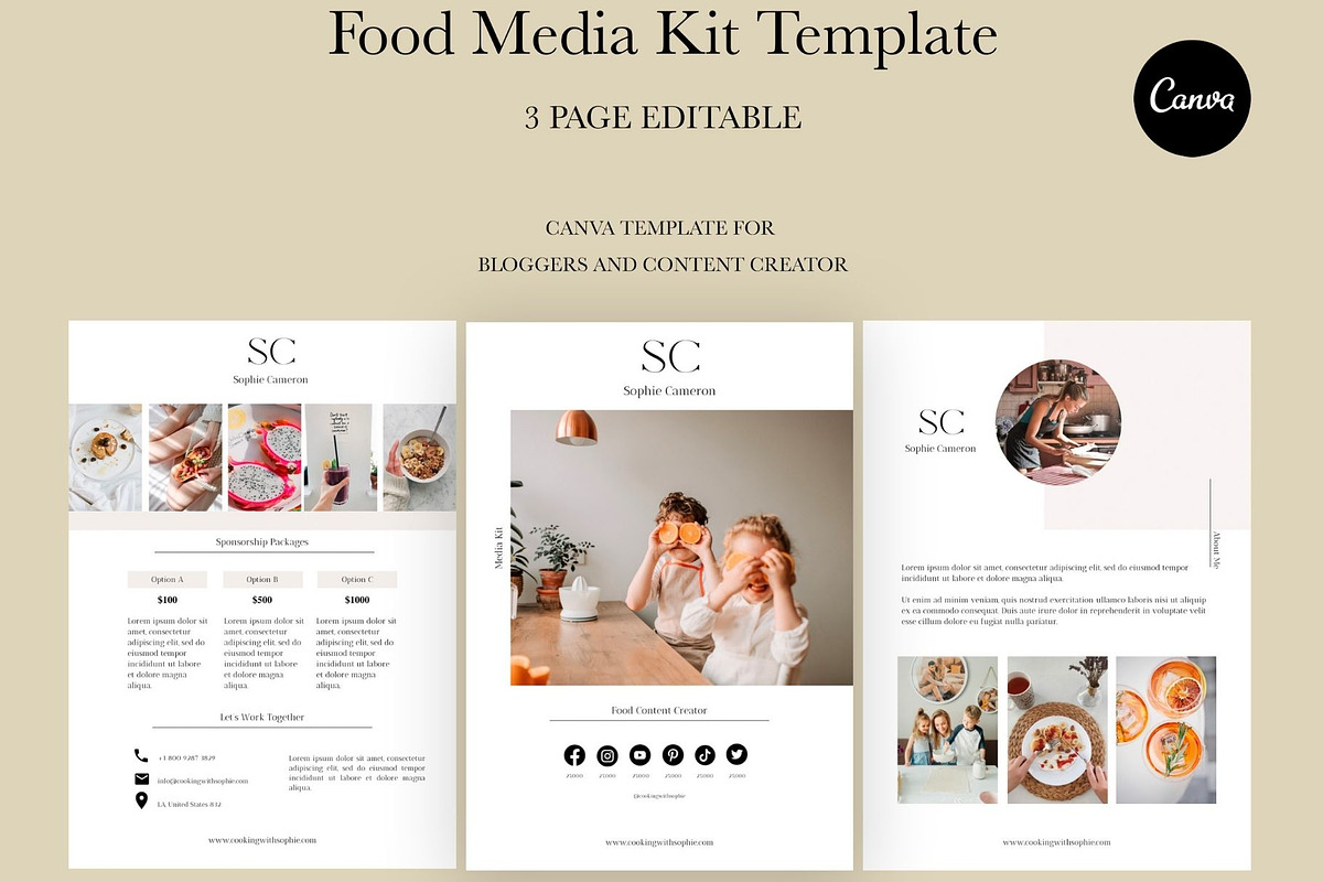 Food Media Kit Template | Canva, a Social Media Template by Bonita Digital Design (Photo 2 of 7)