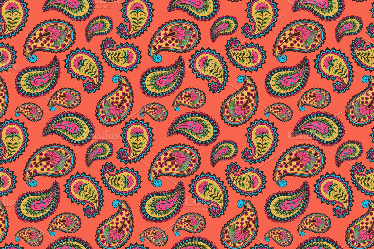 3 vector paisley seamless pattern., a Pattern Graphic by Zarica Art (Photo 4 of 5)