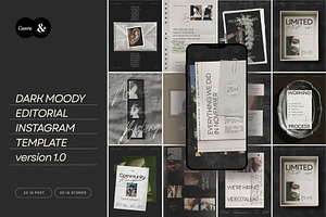 Dark Editorial Social Media Template