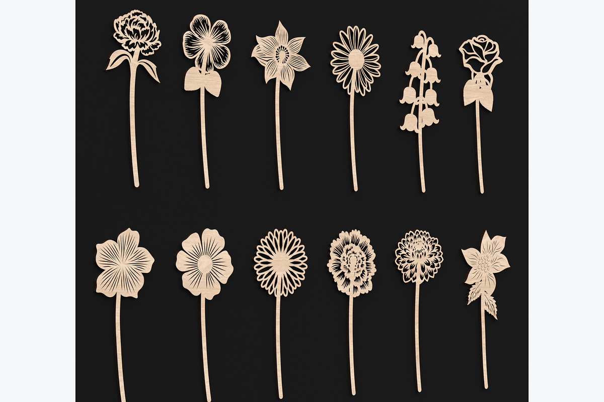 12 Birth Month Flowers, an Object Graphic by ThemeXDigital (Photo 8 of 8)