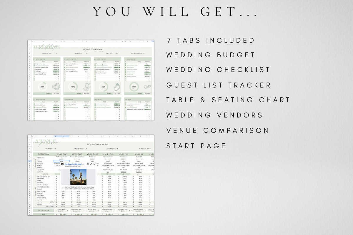 All-In-One Wedding Spreadsheet, a Templates & Theme by BRANDcontent (Photo 6 of 8)