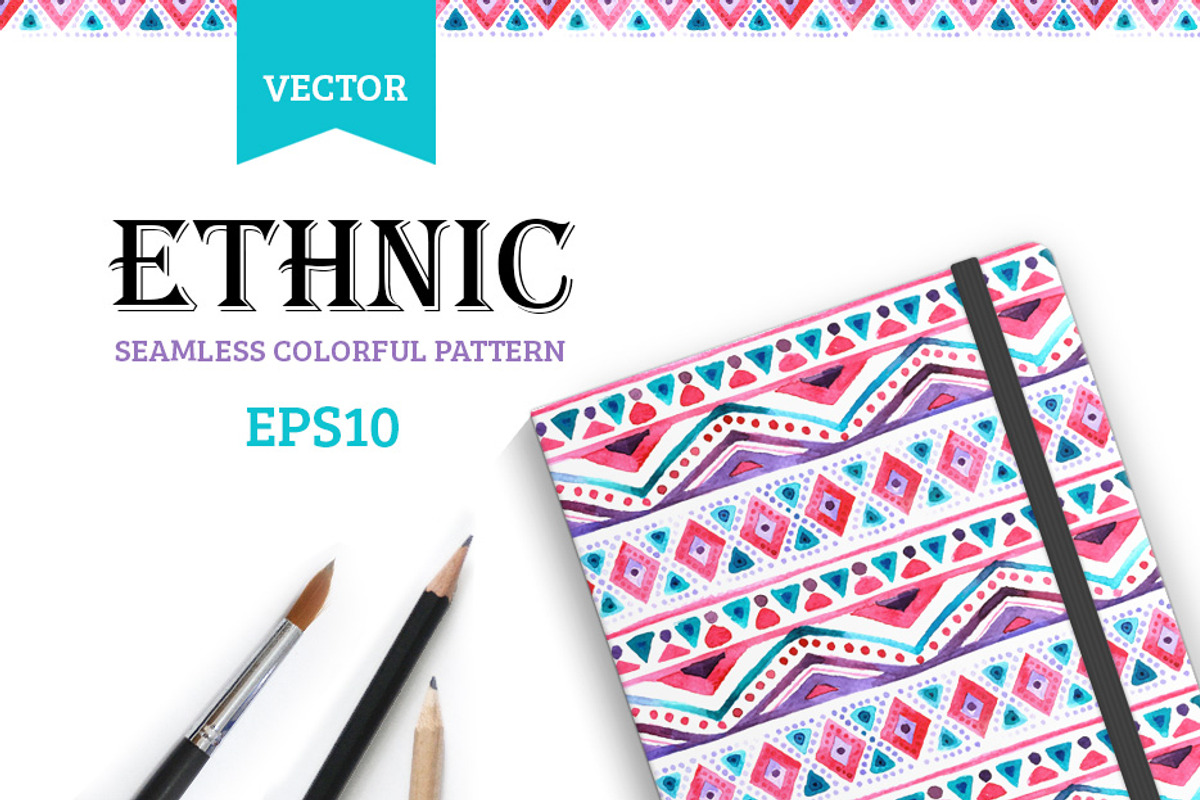 Seamless colorful aztec pattern.