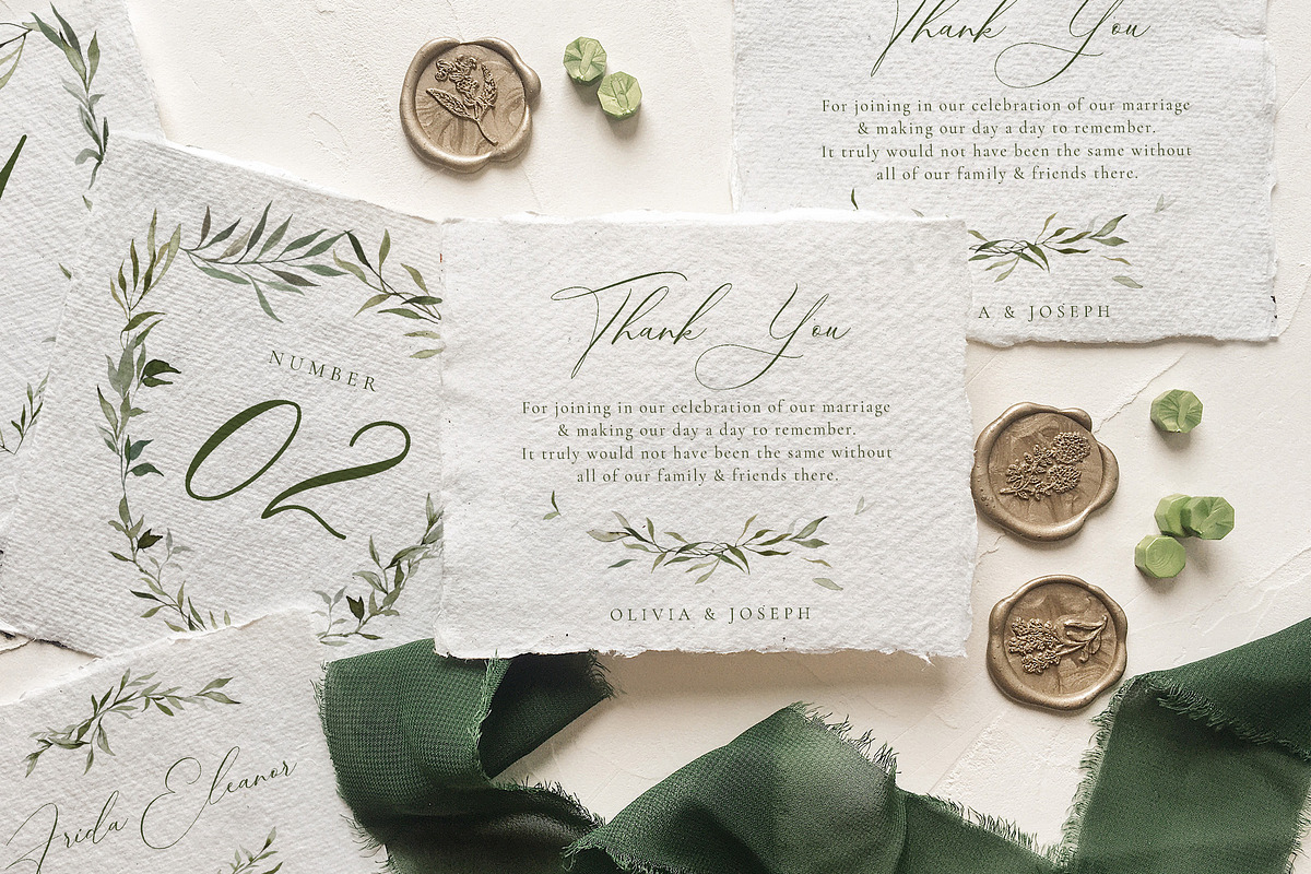 Watercolor Monogram Wedding Suite, an Invitation Template by BlueRobinDesignShop (Photo 6 of 14)