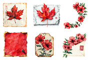 Red Vintage Fall Ephemera Clipart, an Illustration by CreationArt (Thumbnail 5 of 5)