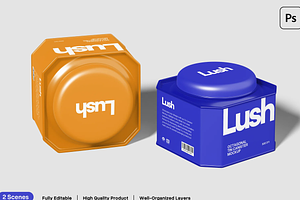 Tin Canister Mockup 2 Views, a Cups & Container Mockup by graphicsauce