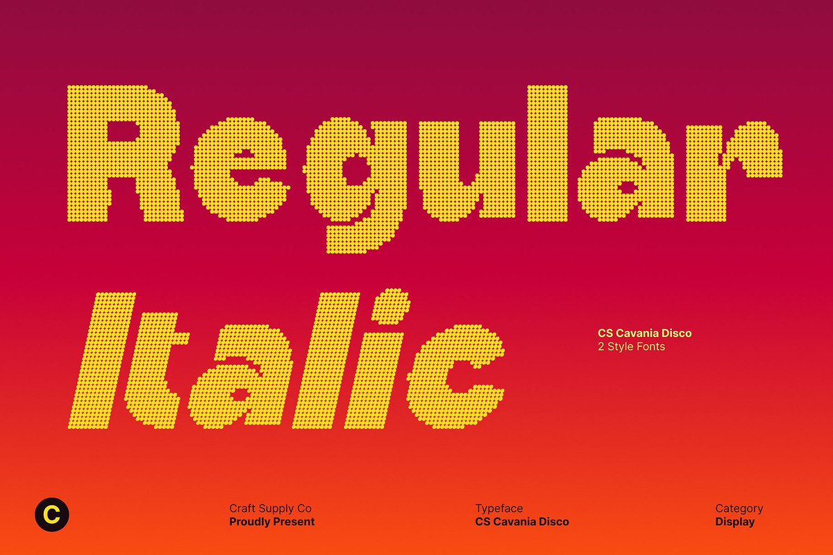 CS Cavania Disco, a Sans Serif Font by Craft Supply Co. (Photo 4 of 8)