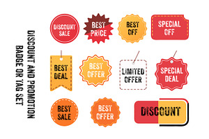 Discount Badge or Tag Set, an UI Kit Template by MightyDesign