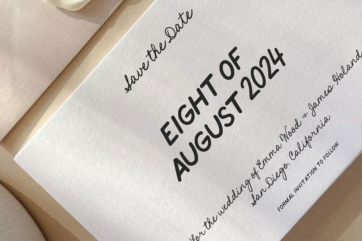 Bois de Jasmin Wedding Font Duo, a Script Font by Calamar Studio (Photo 15 of 18)