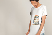 Cute Hawk Bird Baby Watercolor, an Animal Illustration by shahsoft (Thumbnail 2 of 3)