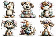 Whimsical Easter Animal Clipart, an Illustration by Libby Wishes (Thumbnail 7 of 9)