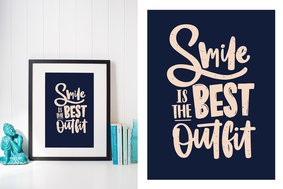 Smile is the best outfit lettering, a Decorative Illustration by Good Studio (Photo 2 of 5)